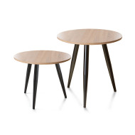 Set 2 mesitas auxiliares redondas DANDI