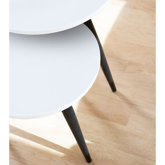 Set 2 mesitas auxiliares redondas DANDI