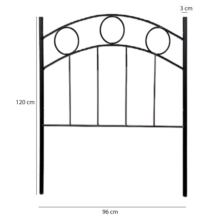Cabecero cama juvenil en hierro fundido YORKER