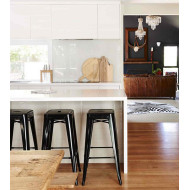 Taburetes metálicos industrial pack de 4 unidades