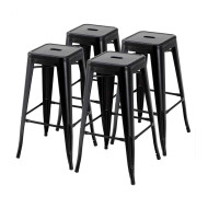 Taburetes metálicos industrial pack de 4 unidades