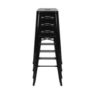 Taburetes metálicos industrial pack de 4 unidades