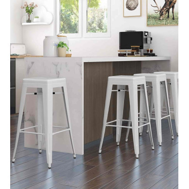 Taburetes metálicos industrial pack de 4 unidades Taburetes metálicos industrial pack de 4 unidades