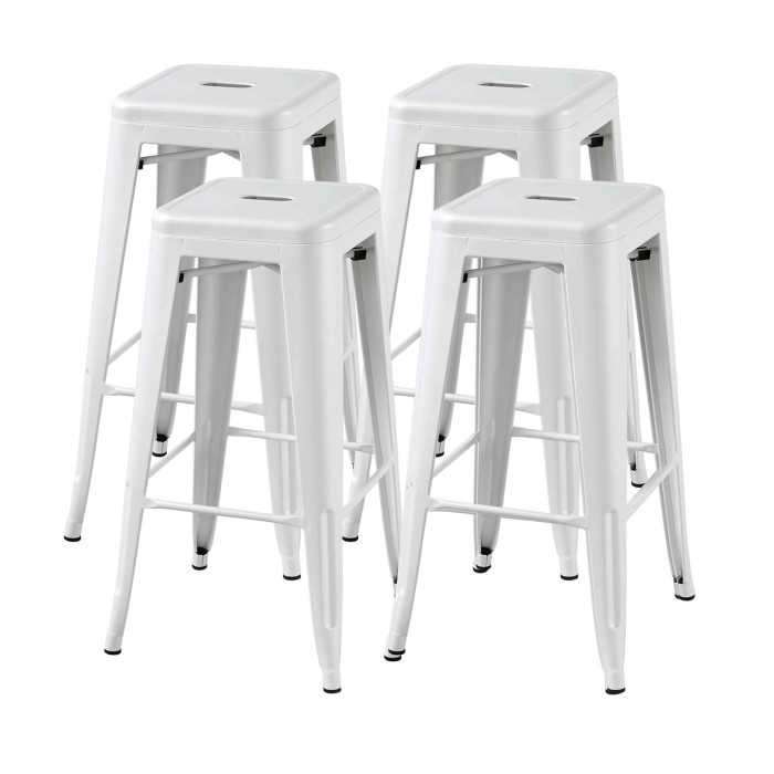 Taburetes metálicos industrial pack de 4 unidades