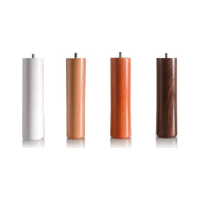 Pack 4 patas de somier forma cilíndrica en madera Pack 4 patas de somier forma cilíndrica en madera