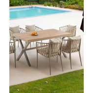 Pack de 4 Sillones Breza color arena