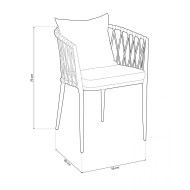 Pack de 4 Sillones Breza color arena