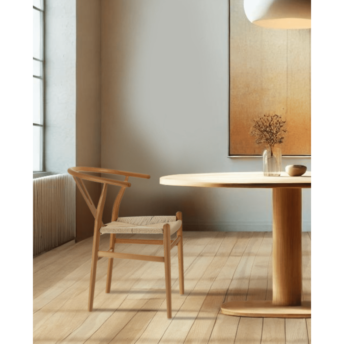 Pack de 2 Sillas Otti de Madera Natural con Asiento Trenzado - Estilo Nórdico
