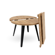 Mesa comedor redonda extensible industrial BERGI