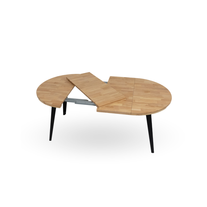 Mesa comedor redonda extensible industrial BERGI