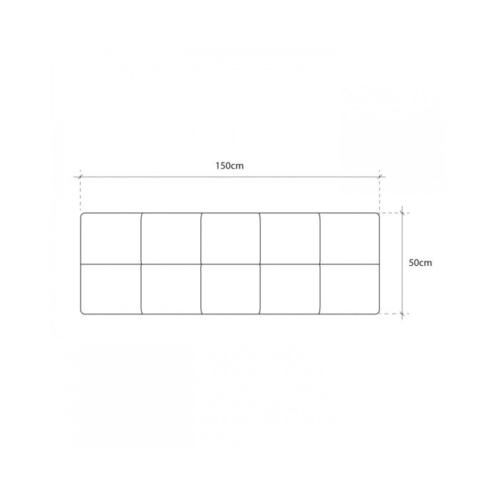 Cabecero de cama tapizado acolchado Jensen