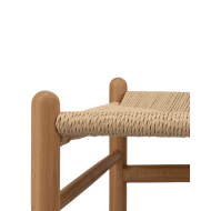 Pack de 2 Sillas Otti de Madera Natural con Asiento Trenzado - Estilo Nórdico