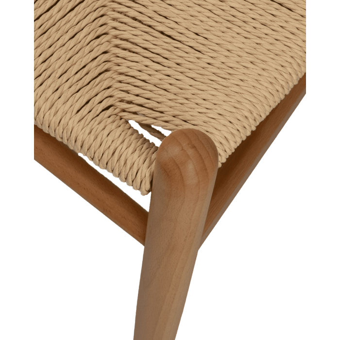 Pack de 2 Sillas Otti de Madera Natural con Asiento Trenzado - Estilo Nórdico