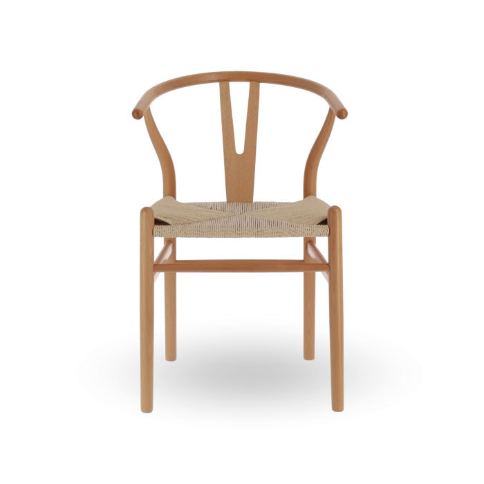 Pack de 2 Sillas Otti de Madera Natural con Asiento Trenzado - Estilo Nórdico