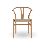 Pack de 2 Sillas Otti de Madera Natural con Asiento Trenzado - Estilo Nórdico