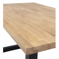 Mesa de comedor patas en U en Roble Macizo