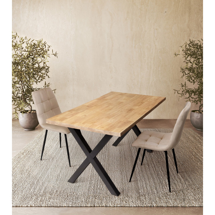 Mesa de comedor Bilbao - patas en X 4 – 6 comensales