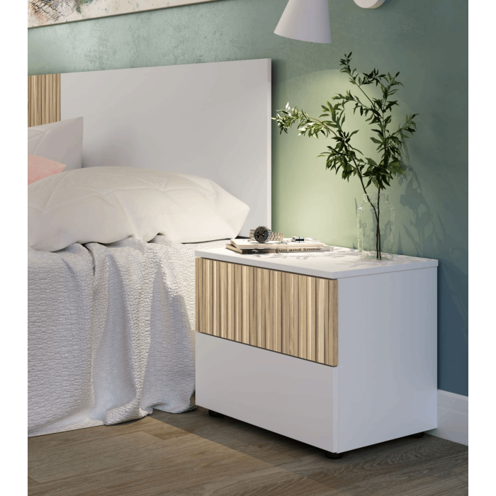 Mesita de Noche Edith - Compacta, elegante y funcional