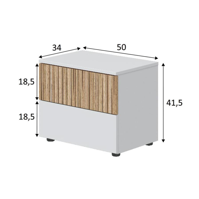 Mesita de Noche Edith - Compacta, elegante y funcional