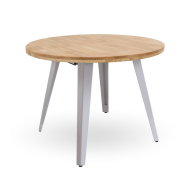 Mesa comedor redonda extensible industrial BERGI