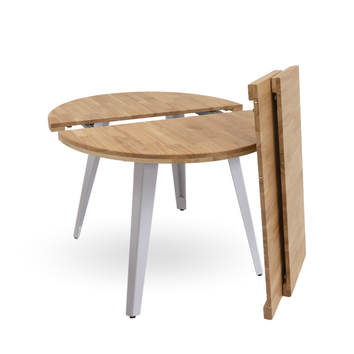 Mesa comedor redonda extensible industrial BERGI