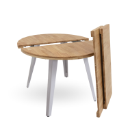 Mesa comedor redonda extensible industrial BERGI