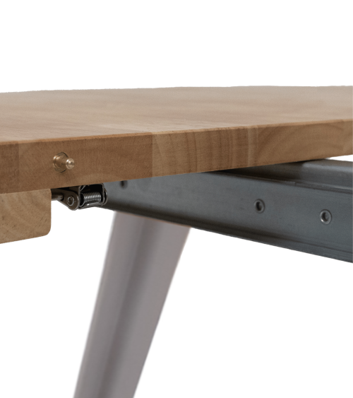 Mesa comedor redonda extensible industrial BERGI