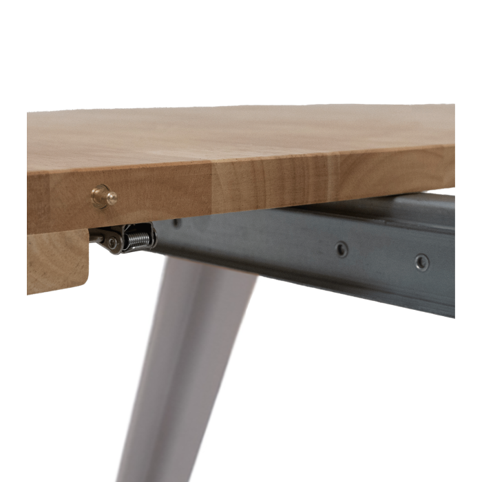 Mesa comedor redonda extensible industrial BERGI