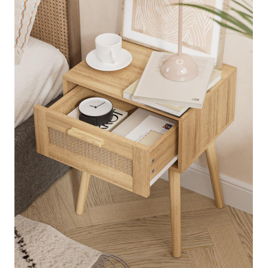 Mesita de noche Fresh – Diseño nórdico con gran capacidad