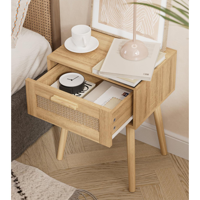 Mesita de noche Fresh – Diseño nórdico con gran capacidad