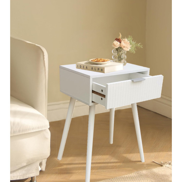 Mesita de noche Fresh – Diseño nórdico con gran capacidad