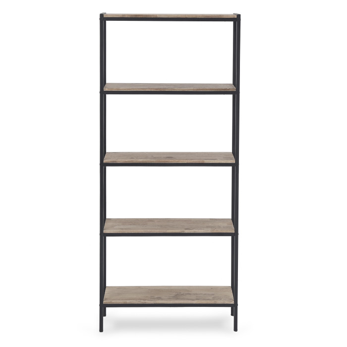 Estantería Basic – Diseño moderno con estructura metálica y madera de roble