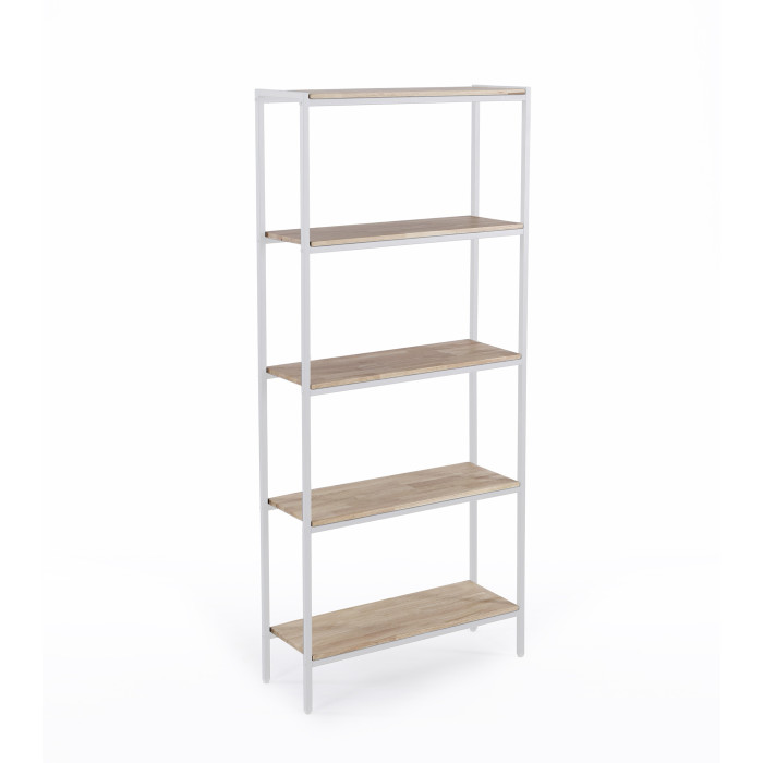 Estantería Basic – Diseño moderno con estructura metálica y madera de roble