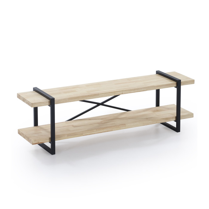 Mueble TV Chic – Diseño moderno con madera de roble y estructura metálica