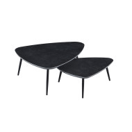 Mesa de centro Island – Juego de 2 mesas nido con acabado cerámico