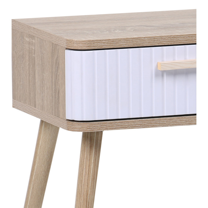 Mesita de noche Talía – Diseño nórdico con cajón decorativo