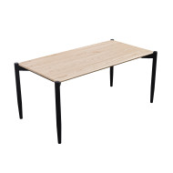 Pack Nairobi – Mesa y 4 sillas estilo industrial en roble y negro