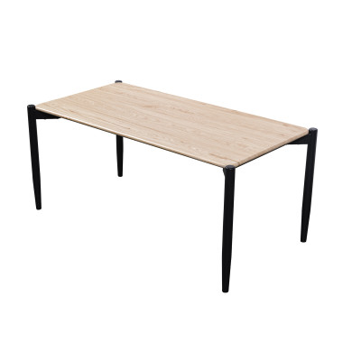 Mesa de centro Nantolin – Estilo industrial en negro y roble Mesa de centro Nantolin – Estilo industrial en negro y roble
