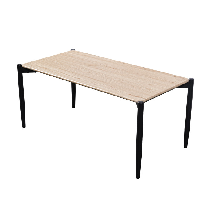 Mesa de centro Nantolin – Estilo industrial en negro y roble