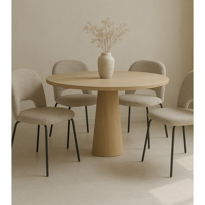 Sillas de comedor CECILE – Pack 4 uds. | Diseño elegante y tapizado cómodo