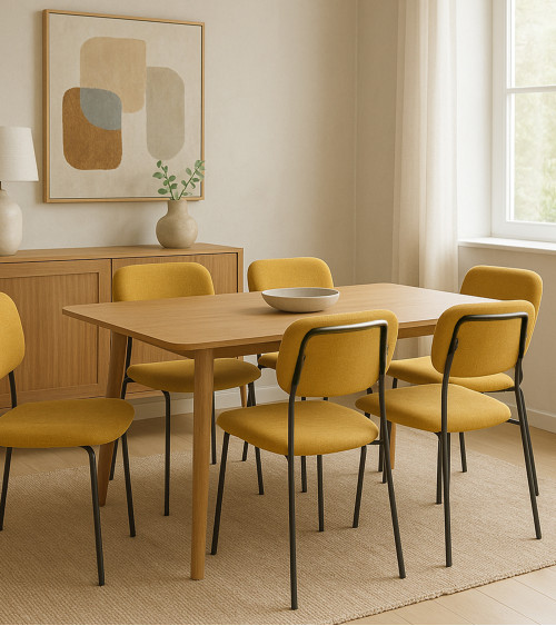 Pack 4 sillas Tull – Apilables, tapizadas y modernas