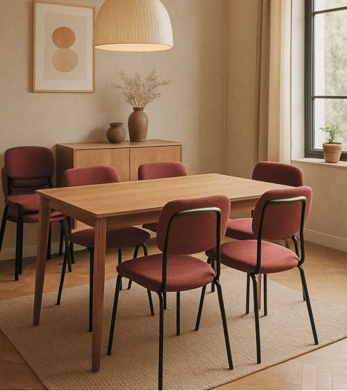 Pack 4 sillas Tull – Apilables, tapizadas y modernas