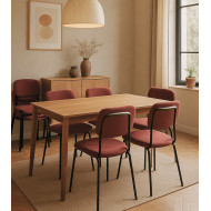 Pack 4 sillas Tull – Apilables, tapizadas y modernas