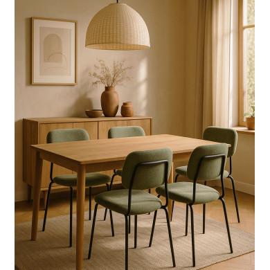 Pack 4 sillas Tull – Apilables, tapizadas y modernas