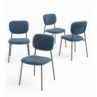 Pack 4 sillas Tull – Apilables, tapizadas y modernas