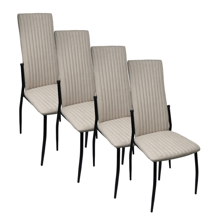 Pack 4 sillas tapizadas TASYA