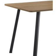Mesa comedor Emma – Roble y metal negro | Moderna y funcional