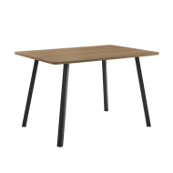 Mesa comedor Emma – Roble y metal negro | Moderna y funcional