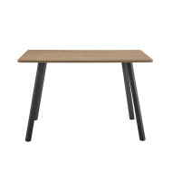 Mesa comedor Emma – Roble y metal negro | Moderna y funcional