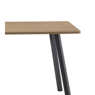 Mesa comedor Emma – Roble y metal negro | Moderna y funcional